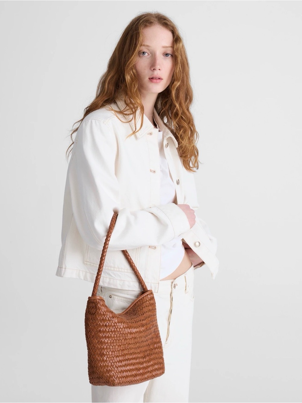 Madewell Braided Woven Shoulder Bag in Burnt Sienna - Picture 3 of 5